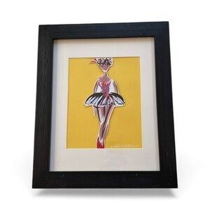 8. Ballerina, by Sinta Margot handmade hand crafted by me paper cutout